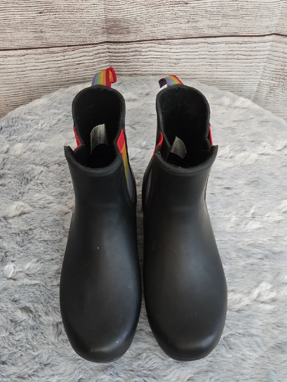 Chooka Black Ankle Rain Boots, Girls Size 6